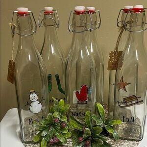 Rae Dunn (6) Decorative Bottles for your Holiday Season